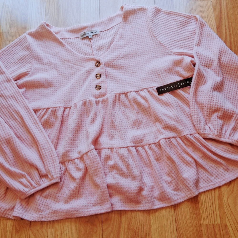 NWT Womens Plus Top, Sweater, Pink Sz 3X